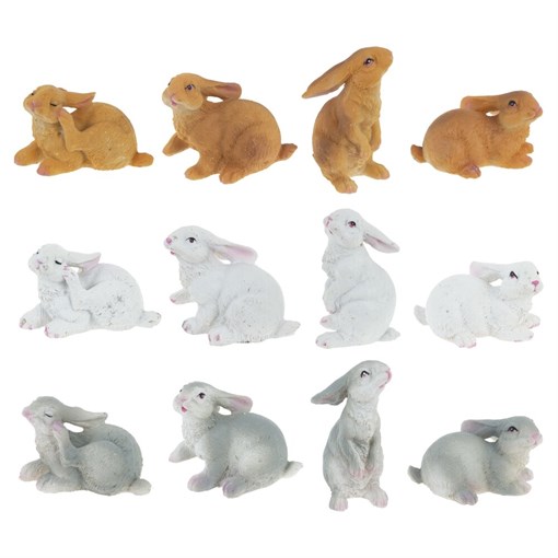 Фигурка декоративная "Заяц", L5 W3 H3,5 см, 12в. - фото 387983