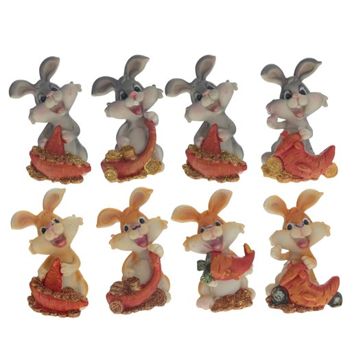 Фигурка декоративная "Заяц", L5 W4 H6 см, 8в. - фото 388073