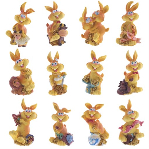 Фигурка декоративная "Заяц", L5 W3,5 H8 см, 12в. - фото 388113