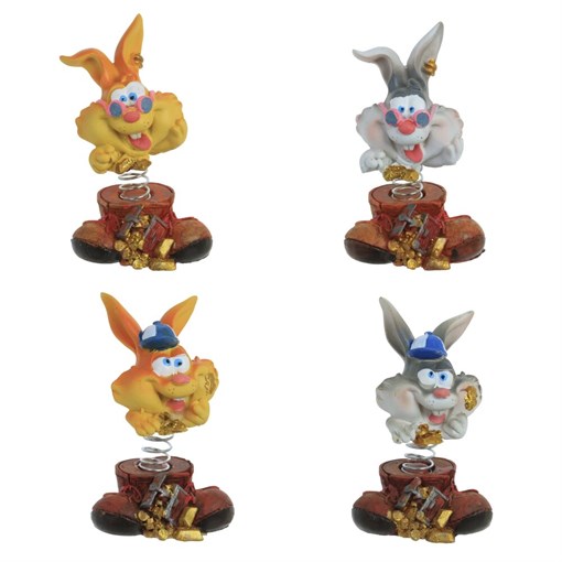 Фигурка декоративная "Заяц", L6 W5,5 H10 см, 4в. - фото 388123