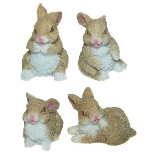 Декоративная фигурка "Заяц",  L3 W2 H2 см, 4в. - фото 388164