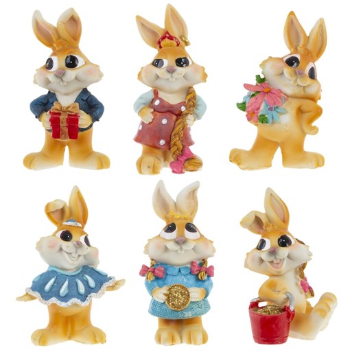 Фигкрука декоративная "Заяц", L6 W4,5 H11 см, 6в. - фото 388228