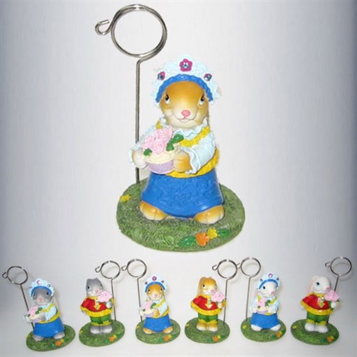 Держатель для визиток "Заяц", L5,5 W5 H10 см, 6в. - фото 388290