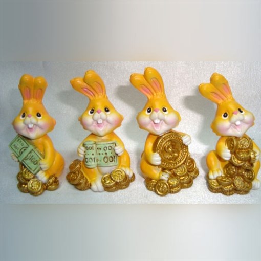 Фигурка декоративная «Заяц», L3 W3 H5 см, 4в. - фото 388313