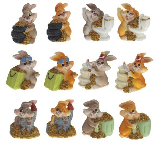 Копилка "Заяц", L8 W6,5 H9,5 см, 12в. - фото 388324