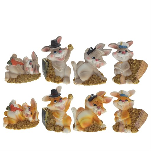 Копилка "Заяц", L9 W7 H9,5 см, 8в. - фото 388334