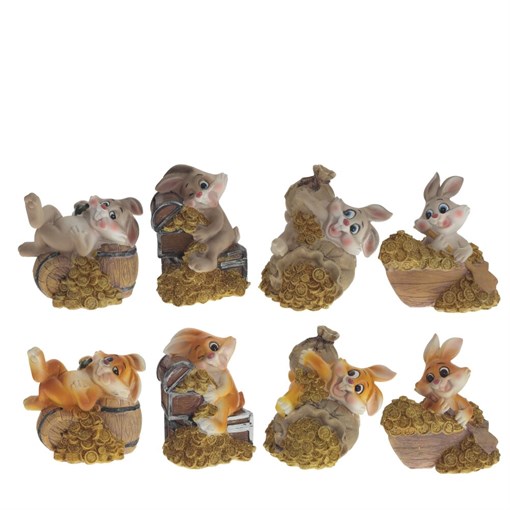 Копилка "Заяц", L8 W6,5 H9 см, 8в. - фото 388344