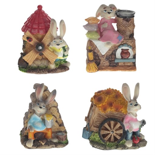 Копилка "Заяц", L11 W8 H10 см, 4в. - фото 388374