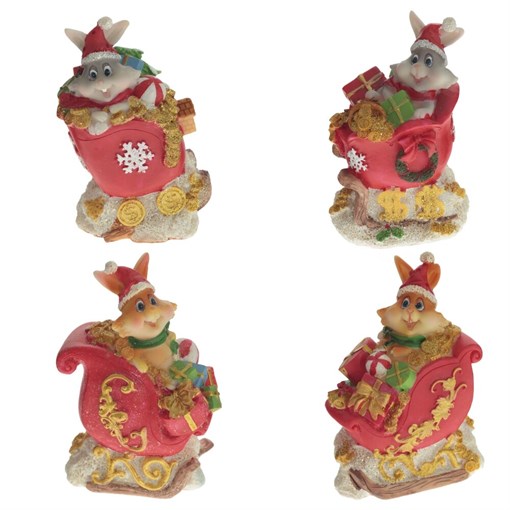 Копилка "Заяц", L8 W6 H11,5 см, 4в. - фото 388413