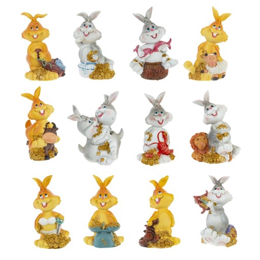 Копилка "Заяц-знак зодиака", L8,5 W6 H13 см, 12в. - фото 388433