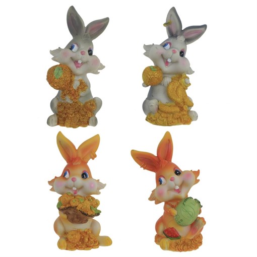 Копилка "Заяц",  L10 W9,5 H17 см, 4в. - фото 388522