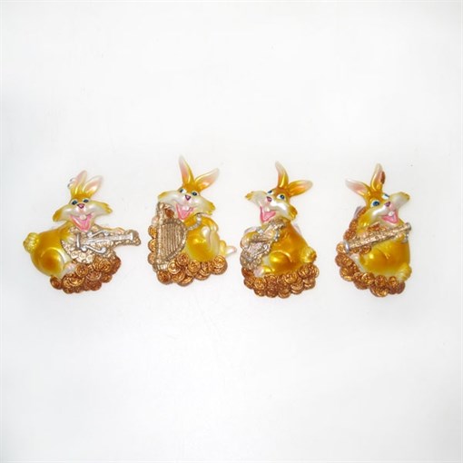 Магнит "Заяц", L5 W1 H7 см, 4в. - фото 388594