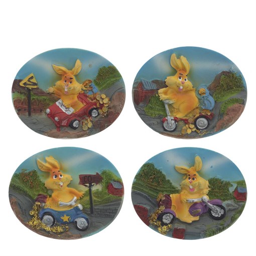 Магнит "Заяц", L8 W1 H7 см, 4в. - фото 388600