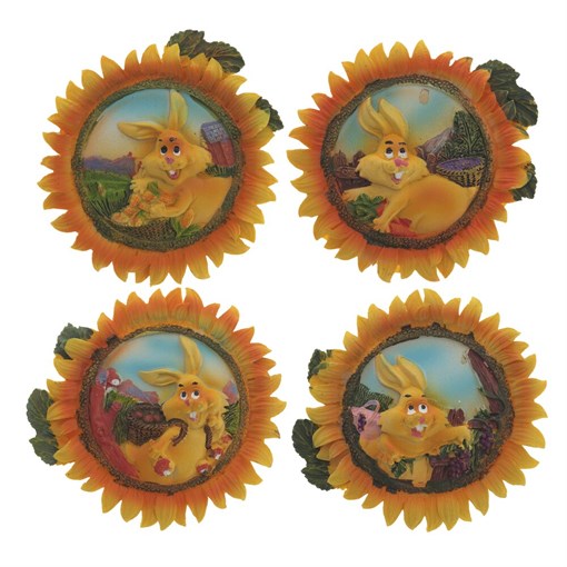 Магнит "Заяц", L8 W1 H7 см, 4в. - фото 388615