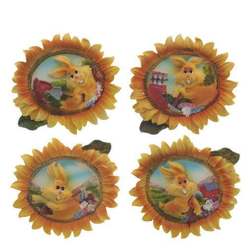 Магнит "Заяц", L7 W1 H7 см, 4в. - фото 388620