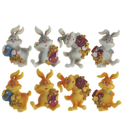 Магнит "Заяц", L5 W1 H7 см, 8в. - фото 388632