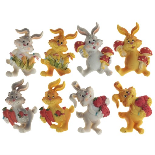 Магнит "Заяц", L4,5 W1 H6,5 см, 8в. - фото 388641