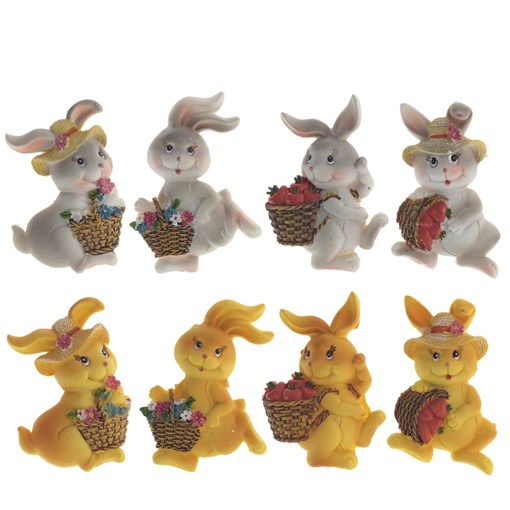 Магнит "Заяц", L5 W1 H7 см, 8в. - фото 388650