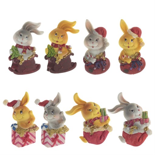 Магнит "Заяц",  L4 W1 H7 см, 8в. - фото 388659