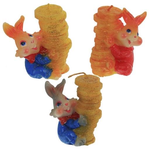 Свеча "Заяц", L7 W3 H9 см - фото 388721