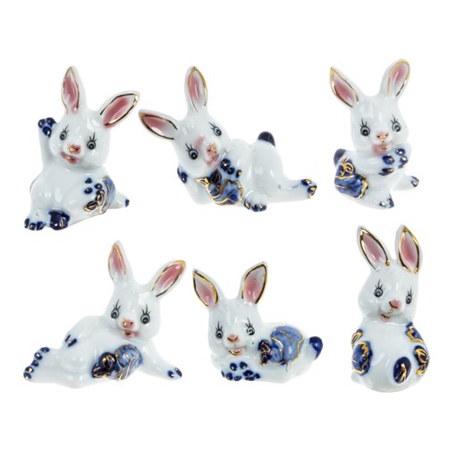 Фигурка декоративная "Заяц", L4 W3 H6 см, 3в. - фото 388741