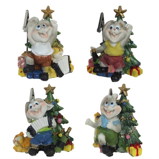 Держатель для визиток "Заяц", L7,5 W6 H7 см, 4в. - фото 388771