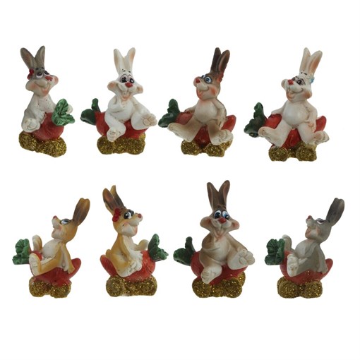 Фигурка декоративная "Заяц", L3 W2 H4 см, 8в. - фото 388865