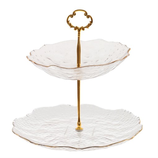 Ваза для фруктов 2-х ярусная, L26 W26 H27 см - фото 389011