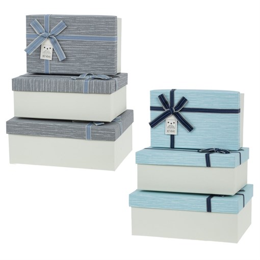 Коробка подарочная, набор из 3-х шт, L16 W23 H9 см, 2в. - фото 389142