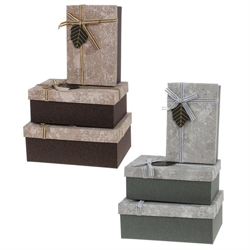 Коробка подарочная, набор из 3-х шт, L16 W23 H9 см, 2в. - фото 389152