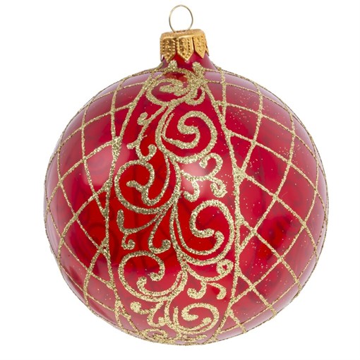 Украшение новогоднее Шар "Венецианская сетка ", L10 W10 H11см - фото 389583