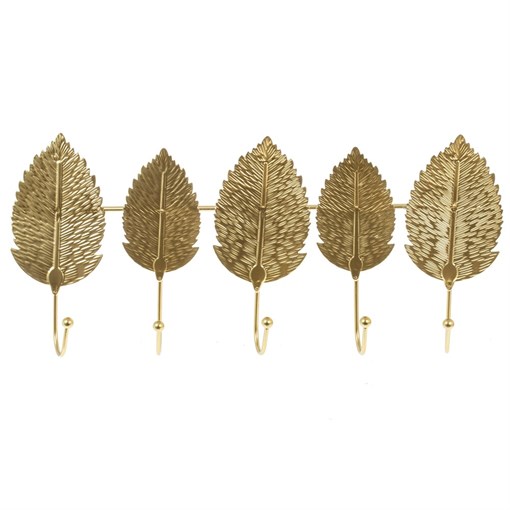 Вешалка на пять крючков "Листья", L41 W5 H19 см - фото 389660