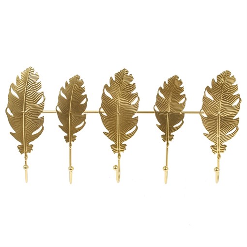 Вешалка на пять крючков "Листья", L40 W5 H20 см - фото 389662