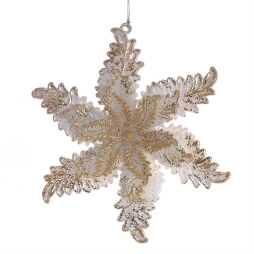 Украшение новогоднее "Цветок, L15 W4 H15 см - фото 390083