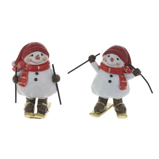 Фигурка декоративная "Снеговик", L5 W5 H7,5 см, 2в. - фото 390278