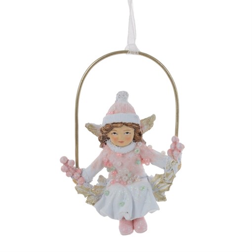 Изделие декоративное подвесное "Девочка на качелях", L6 W3,5 H8,5 см - фото 390299