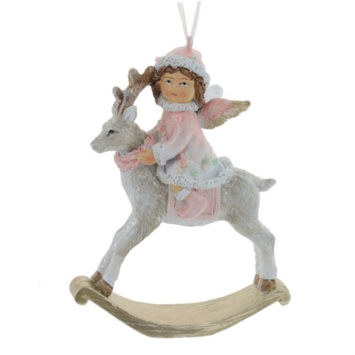 Изделие декоративное подвесное "Девочка на лошадке", L8,5 W3 H11 см - фото 390300