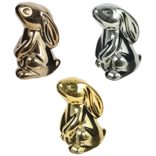 Фигурка декоративная "Заяц", L5 W4,5 H6 см, 3в. - фото 390430