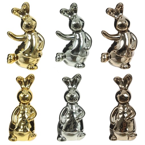 Фигурка декоративная "Заяц", L4,5 W4 H10 см, 6в. - фото 390450