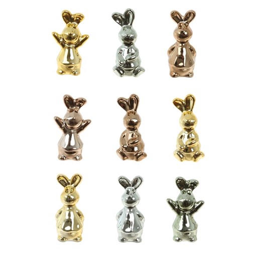 Фигурка декоративная "Заяц", L4 W3 H7 см, 9в. - фото 390460