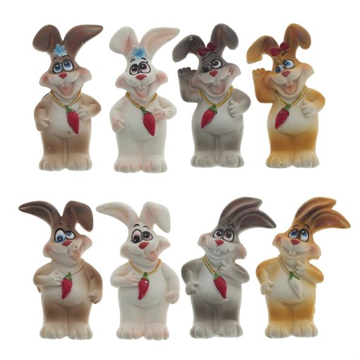 Магнит "Заяц",  L3,5 W1,5 H6 см, 8в. - фото 390519