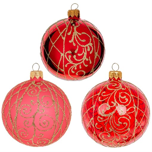 Украшение новогоднее Шар "Венецианская сетка ", L8 W8 H9 см, 2в. - фото 390944