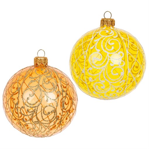 Украшение новогоднее Шар "Венецианская сетка ", L8 W8 H9 см, 2в. - фото 390948