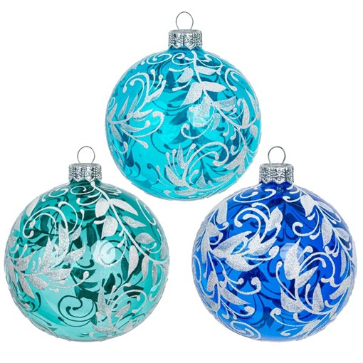 Украшение новогоднее Шар "Ветка-02", L8 W8 H9 см, 3в. - фото 390957