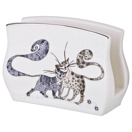 Салфетница "Котики" 12*4 см H=8 см - фото 391245