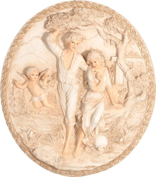 Панно настенное "Влюбленная пара" 33*38*5,5 см - фото 391304