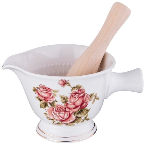 Ступка с пестиком lefard "Корейская роза" 16*11*9 см - фото 391306