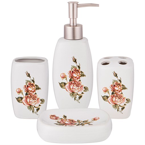 Lefard (Лефард) Набор для ванной комнаты "Корейская роза" 4 пр. - фото 391345