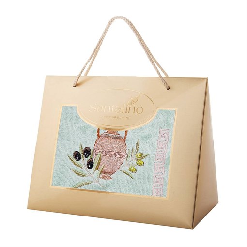 Полотенце махровое 40х70, "Олива"100%х\б, зелёный - фото 391395