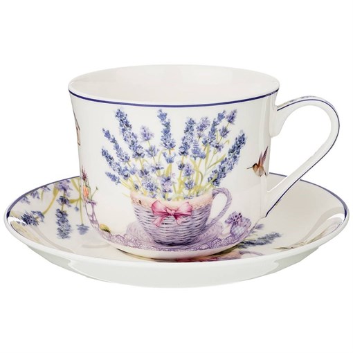 Чайный набор на 1 персону "Прованс лаванда" 2 пр. 500 мл - фото 391479